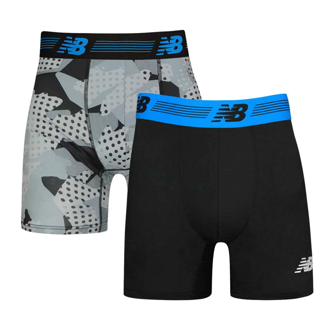 New Balance - Men's 9" Premium 2 Pack Boxer Brief (NB3019-2 053N)