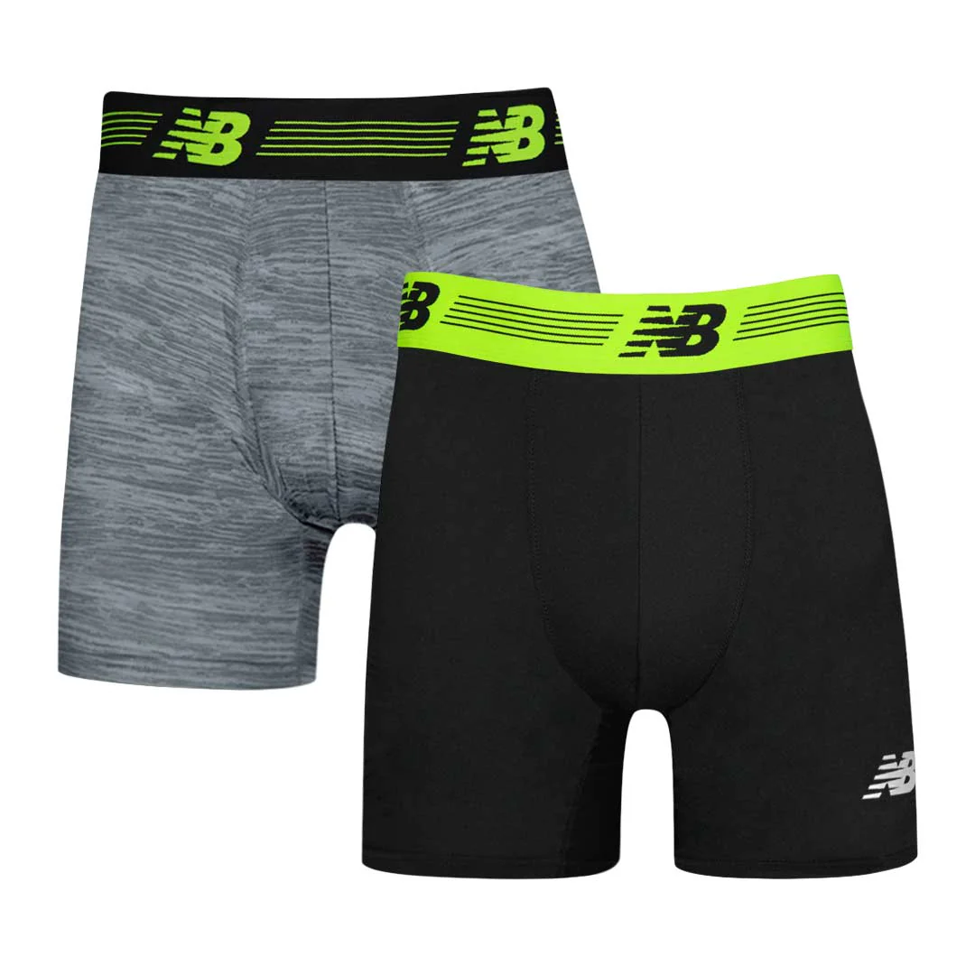 New Balance - Men's 9" Premium 2 Pack Boxer Brief (NB3019-2 041N)