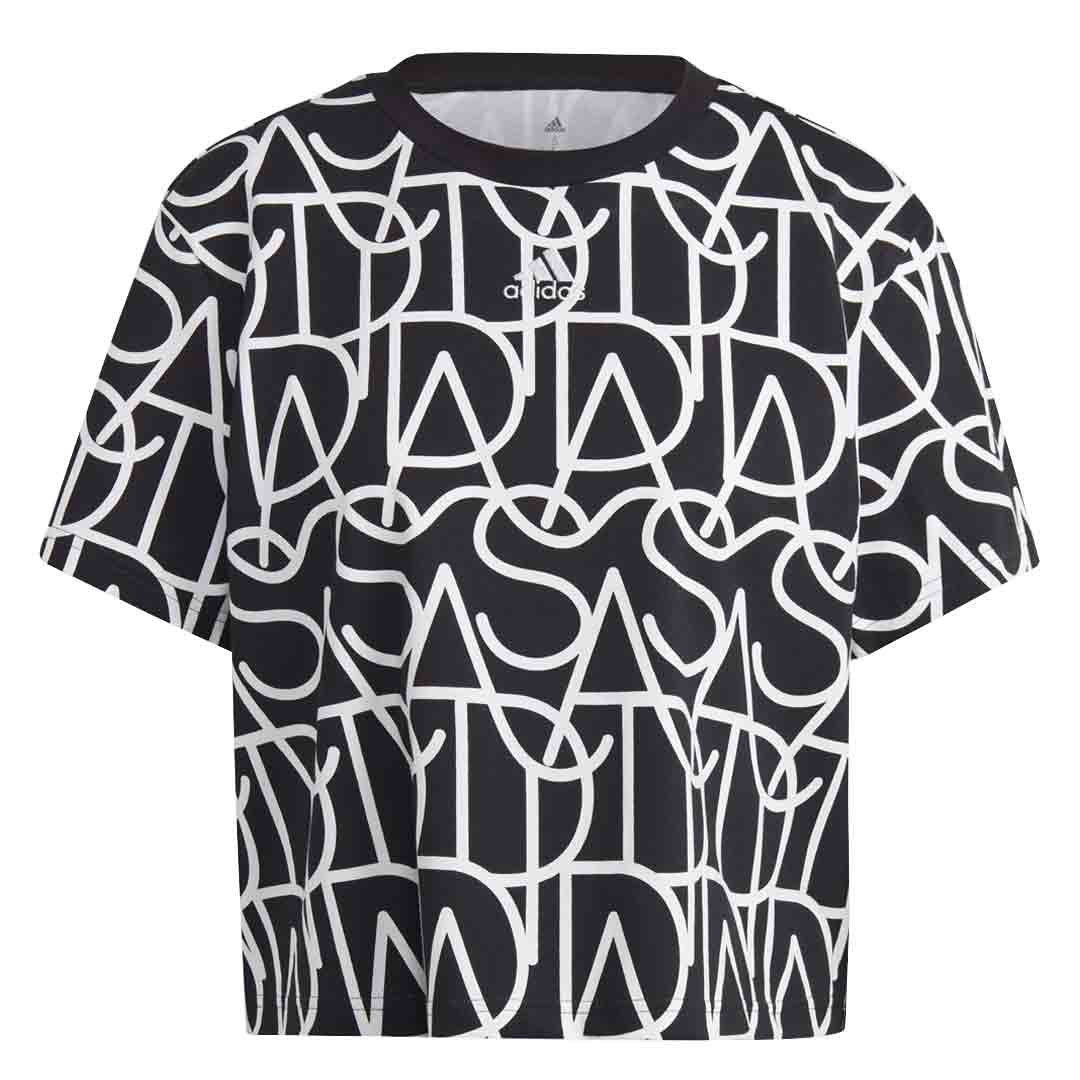 adidas - Women's Allover Graphic Boyfriend T-Shirt (IC1536)