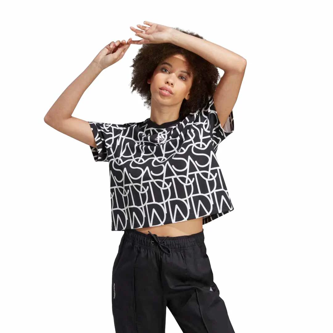adidas - Women's Allover Graphic Boyfriend T-Shirt (IC1536)
