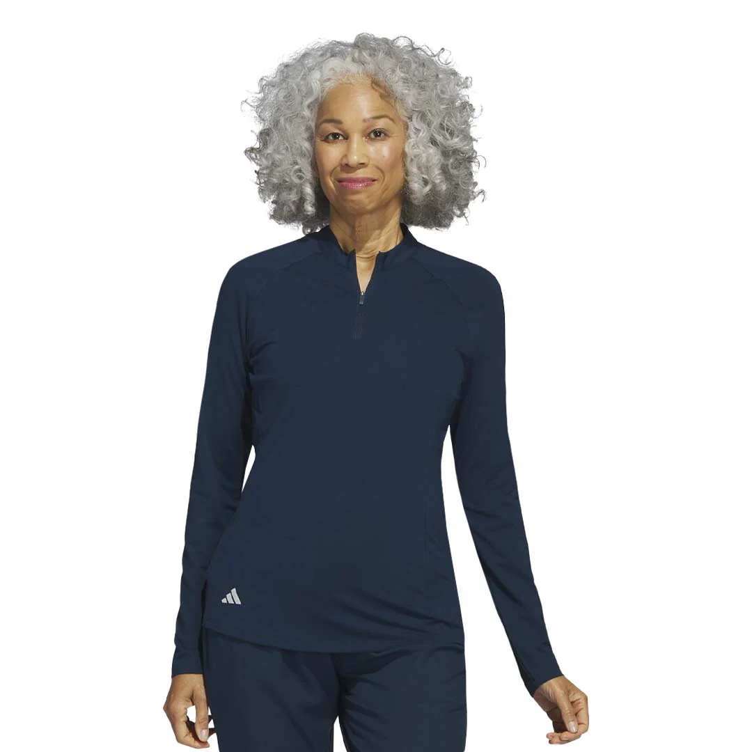 adidas - Women's 1/4 Zip Long Sleeve Polo (HY3974)